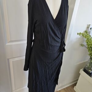 BANANA Republic Black Wrap Dress